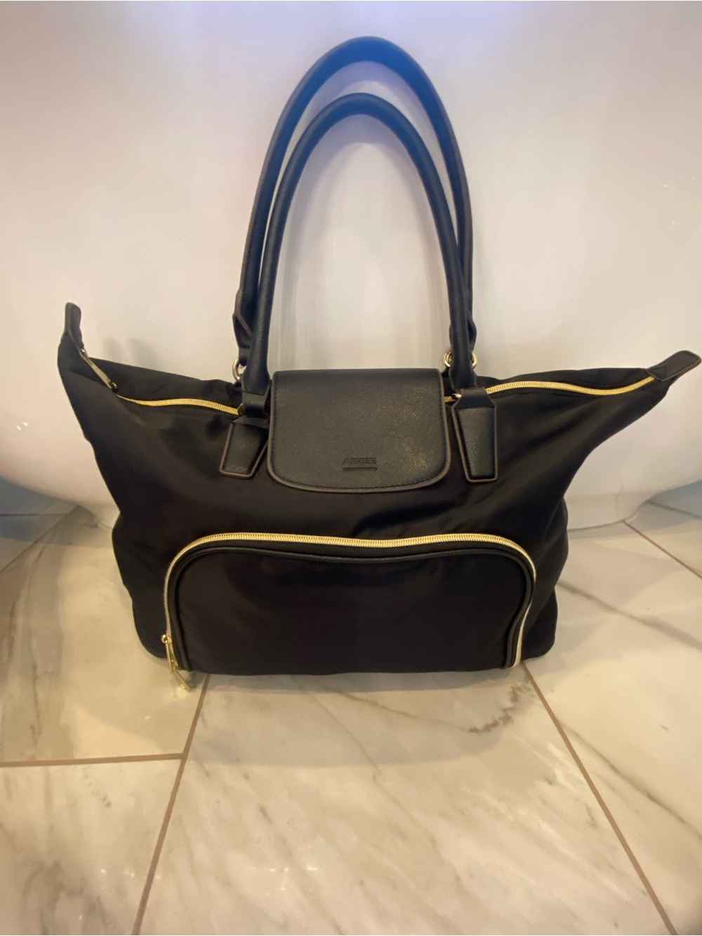 AIMEE KESTENBERG-Florence Travel Tote Bag Laptop Overnighter Black -NWOT